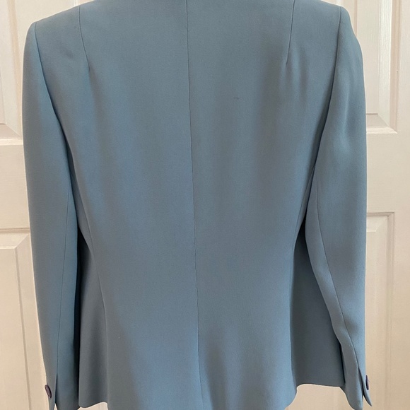 Ann Klein Baby Blue Silk Jacket (P2) - Picture 3 of 4